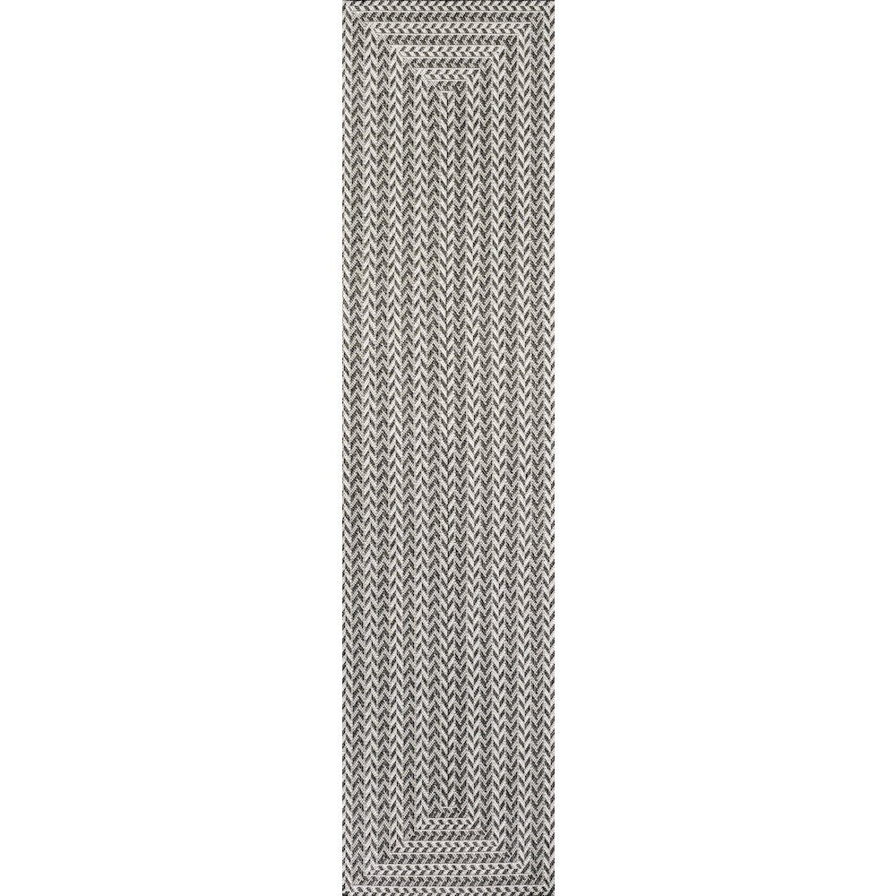 Chevron Modern Concentric Squares Indoor/Outdoor Area Rug