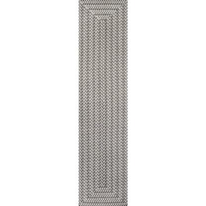 Chevron Modern Concentric Squares Indoor/Outdoor Area Rug