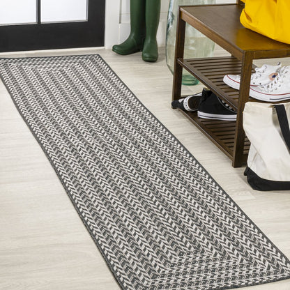 Chevron Modern Concentric Squares Indoor/Outdoor Area Rug