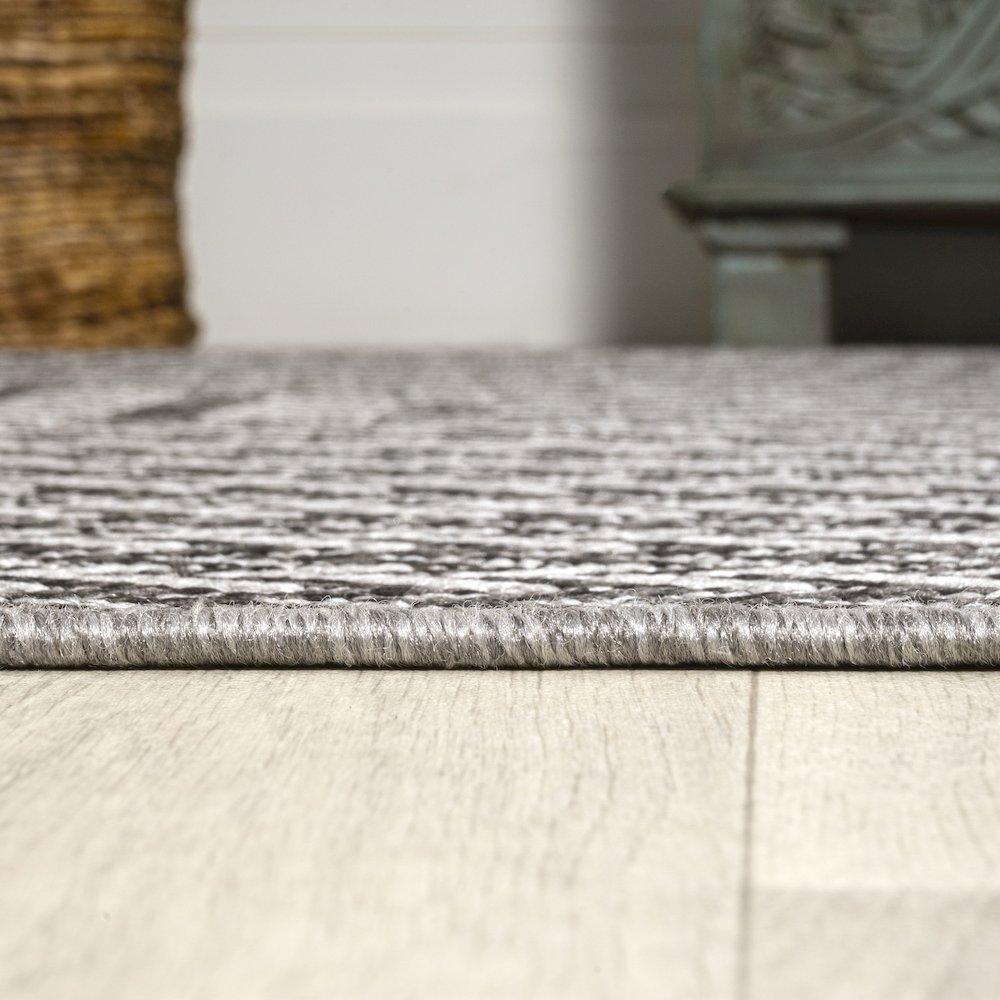 Chevron Modern Concentric Squares Indoor/Outdoor Area Rug