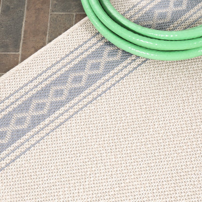 Lucia Classic Diamond Border Indoor/Outdoor Area Rug