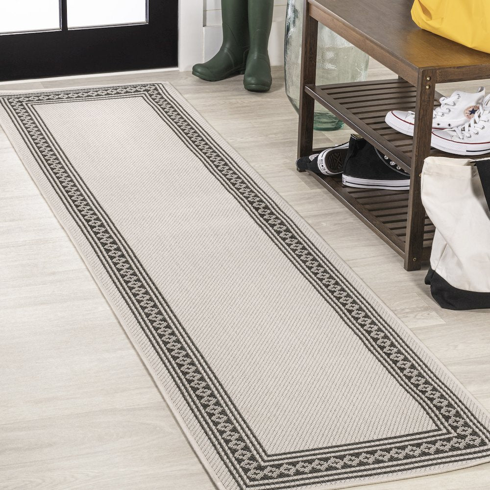 Lucia Classic Diamond Border Indoor/Outdoor Area Rug