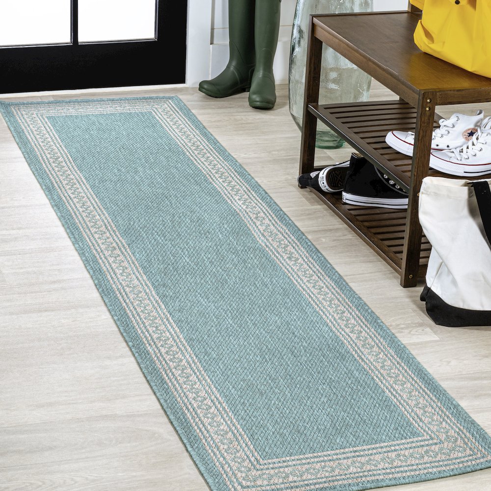 Lucia Classic Diamond Border Indoor/Outdoor Area Rug