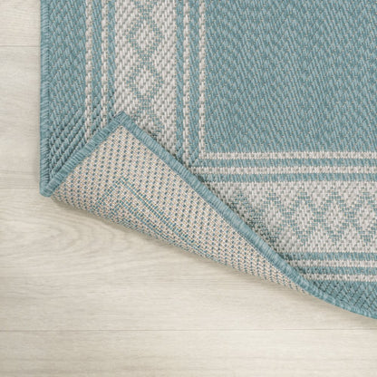 Lucia Classic Diamond Border Indoor/Outdoor Area Rug