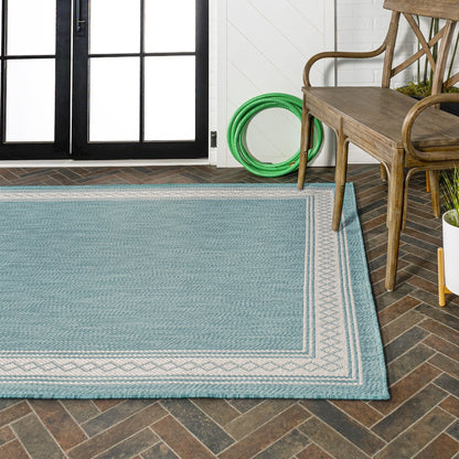 Lucia Classic Diamond Border Indoor/Outdoor Area Rug