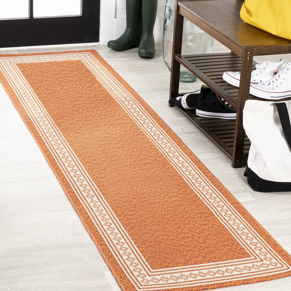 Lucia Classic Diamond Border Indoor/Outdoor Area Rug