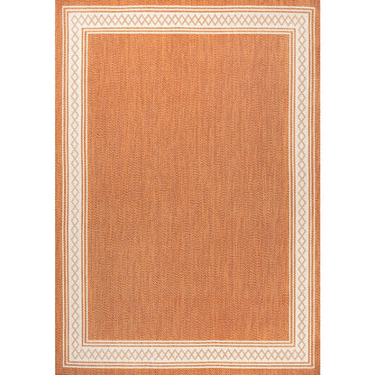 Lucia Classic Diamond Border Indoor/Outdoor Area Rug