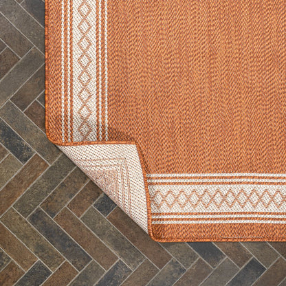 Lucia Classic Diamond Border Indoor/Outdoor Area Rug