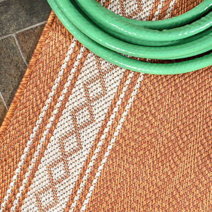 Lucia Classic Diamond Border Indoor/Outdoor Area Rug