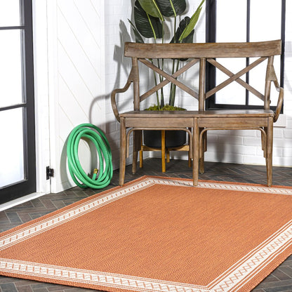 Lucia Classic Diamond Border Indoor/Outdoor Area Rug