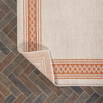 Lucia Classic Diamond Border Indoor/Outdoor Area Rug