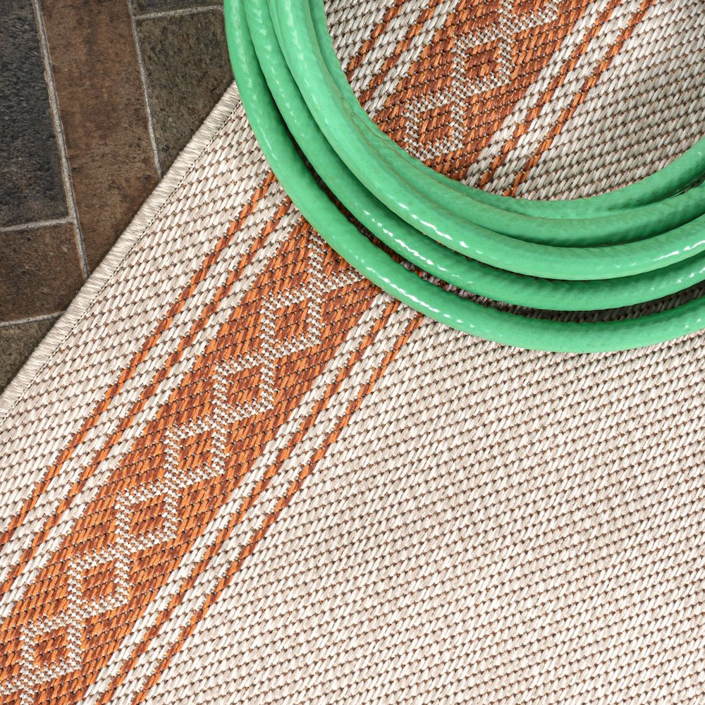 Lucia Classic Diamond Border Indoor/Outdoor Area Rug