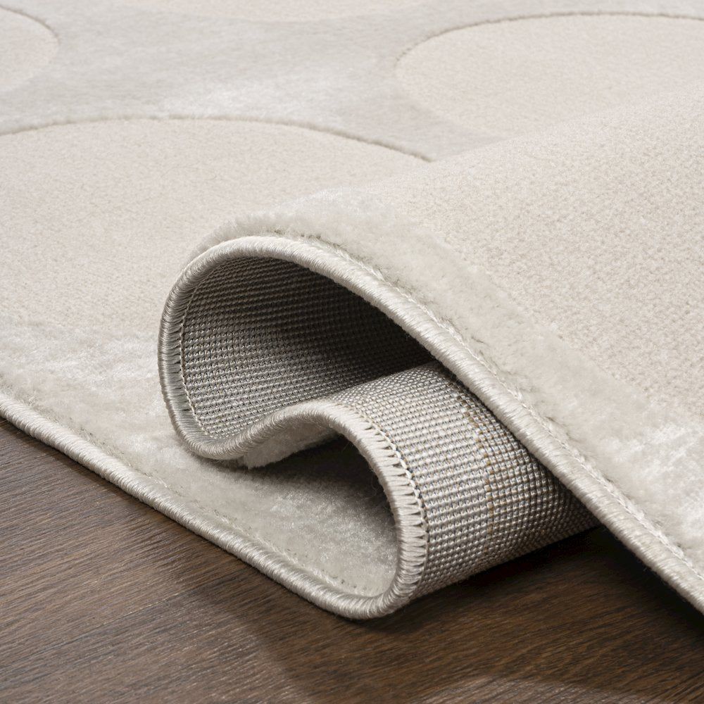 Adrian Modern Geometric Circle Dot High-Low Area Rug