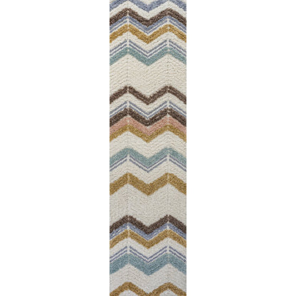 Elin Chevron High-Low Area Rug