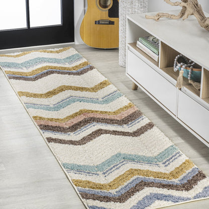 Elin Chevron High-Low Area Rug