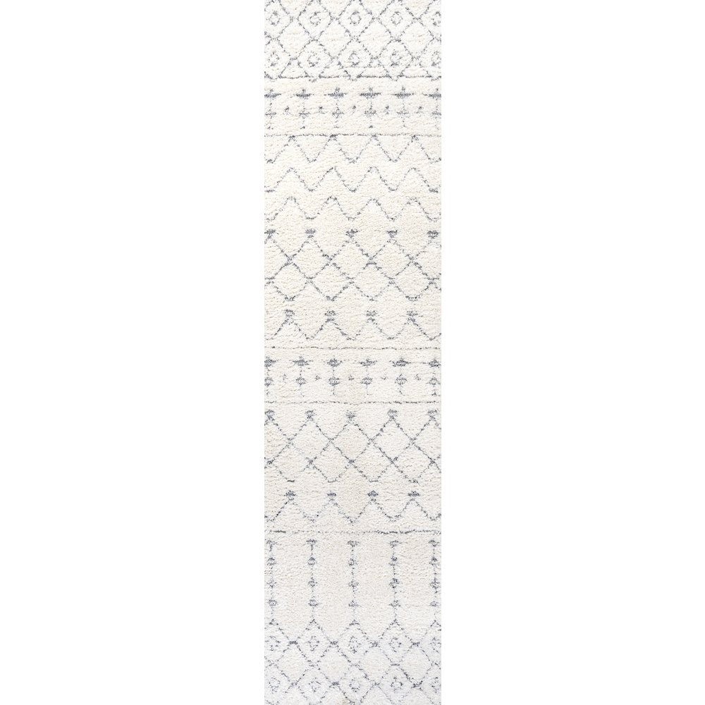 Pia Moroccan Trellis Plush Carved Area Rug