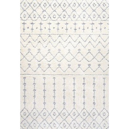 Pia Moroccan Trellis Plush Carved Area Rug