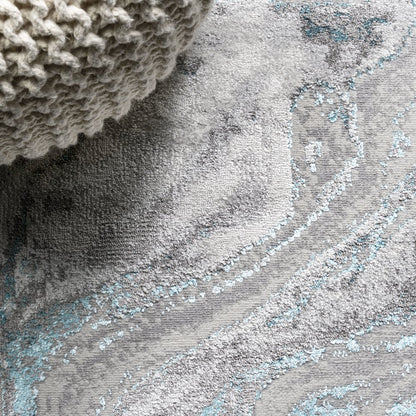 Swirl Marbled Abstract Area Rug