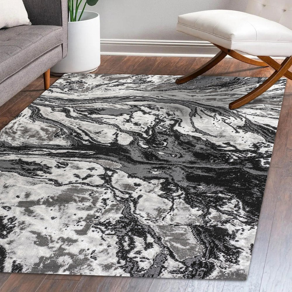 Swirl Marbled Abstract Area Rug