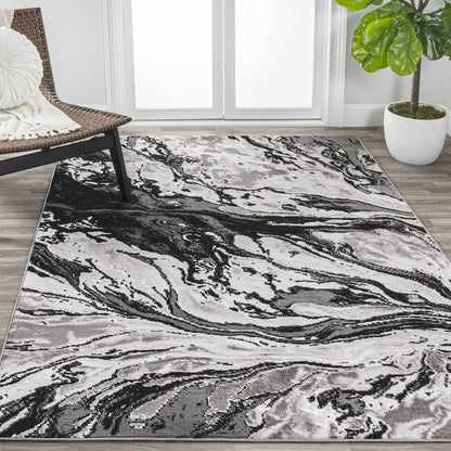 Swirl Marbled Abstract Area Rug