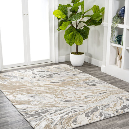 Swirl Marbled Abstract Area Rug