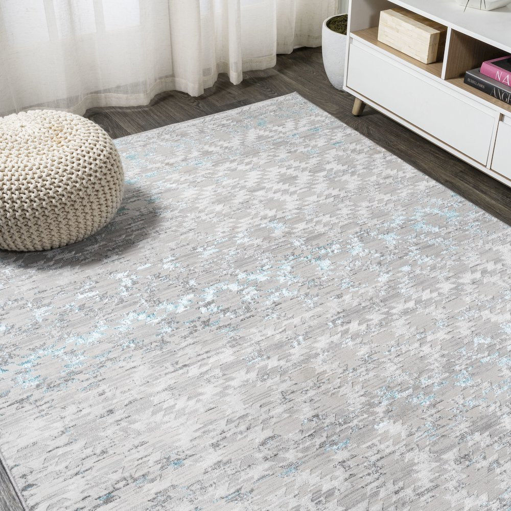 Ancient Faded Trellis Area Rug