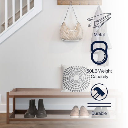 Industrial 6-Pair 2-Tier Iron Shoe Rack