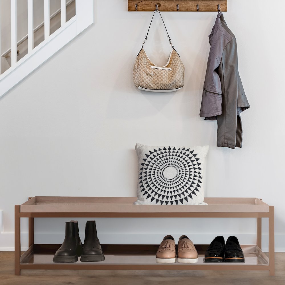 Industrial 6-Pair 2-Tier Iron Shoe Rack