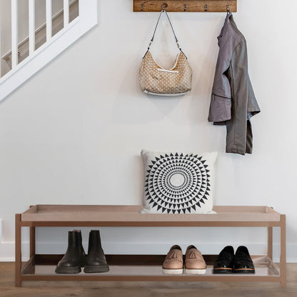 Industrial 6-Pair 2-Tier Iron Shoe Rack