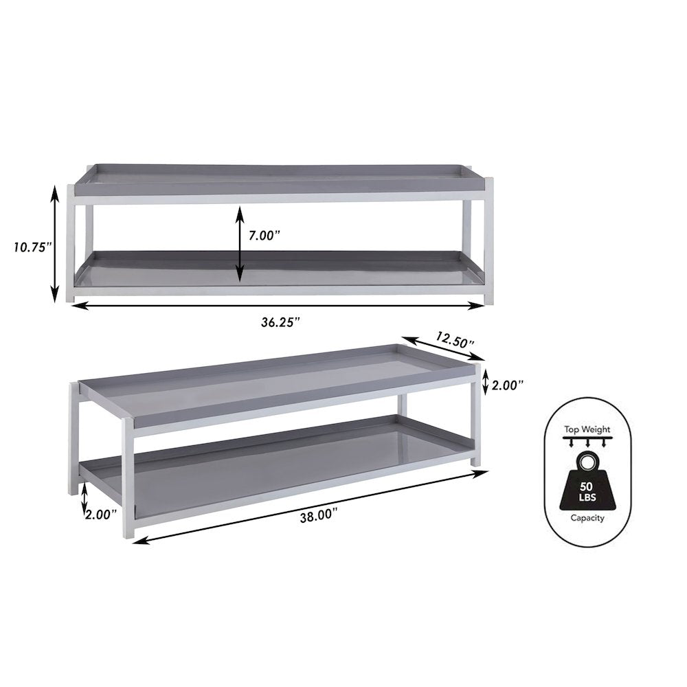 Industrial 6-Pair 2-Tier Iron Shoe Rack