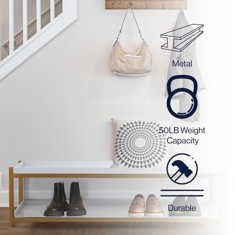 Industrial 6-Pair 2-Tier Iron Shoe Rack