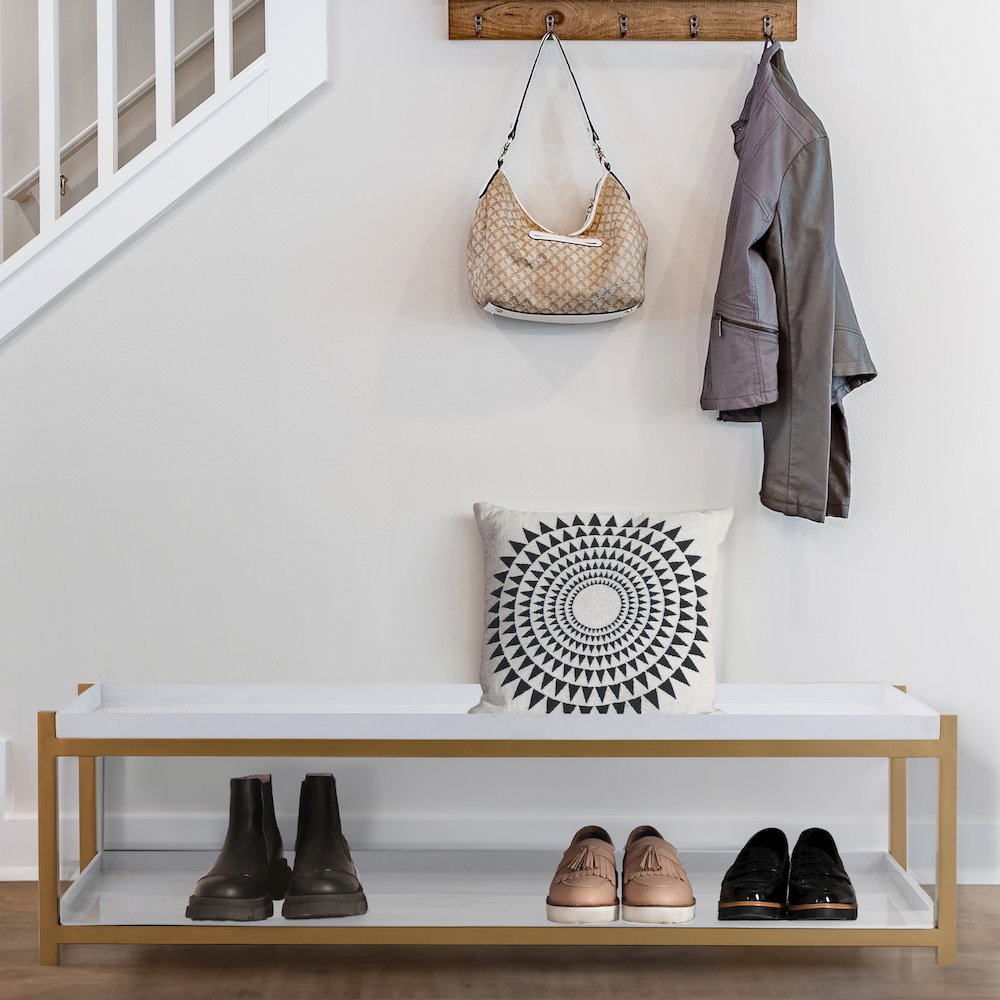Industrial 6-Pair 2-Tier Iron Shoe Rack