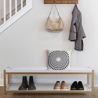 Industrial 6-Pair 2-Tier Iron Shoe Rack
