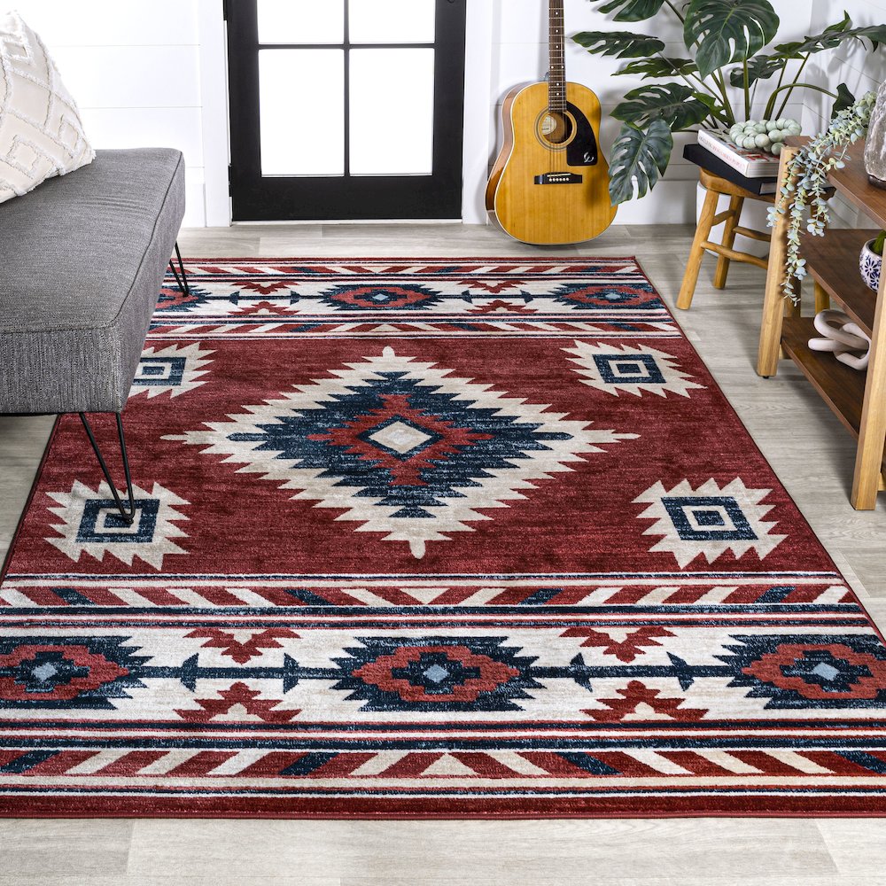 Serape Medallion Southwestern Area Rug
