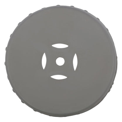 Lucky Coins 16" Matte Gray Ceramic Cutout Interlocking Rings Drum Garden Stool
