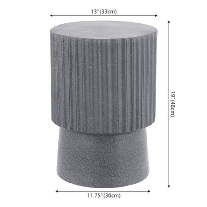 Louisa Modern 19" Fluted Outdoor Accent Table