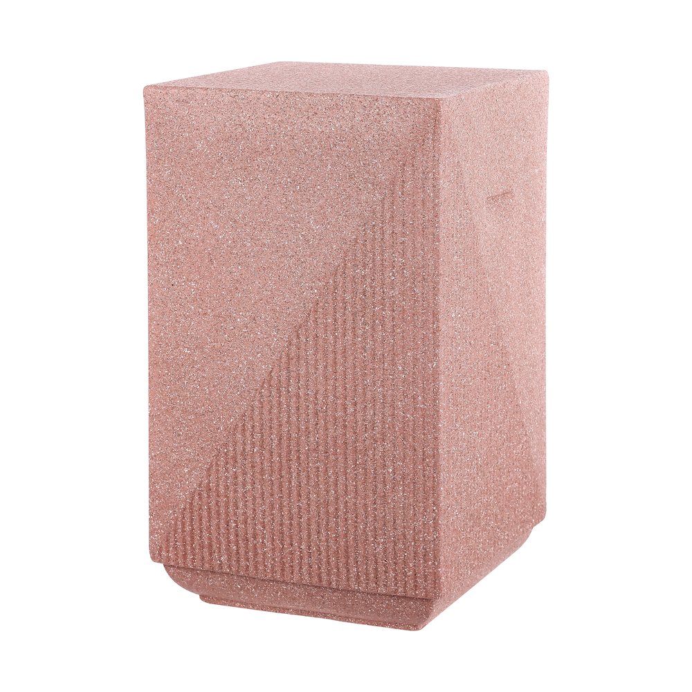 Adrian Modern 21" Durable Polyresin Outdoor Accent Side Table & Patio Stool