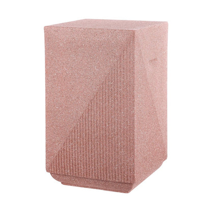 Adrian Modern 21" Durable Polyresin Outdoor Accent Side Table & Patio Stool