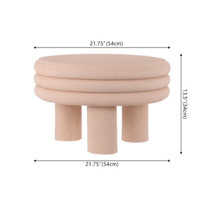 Rashida 13.5" Modern Round Polyresin Indoor Outdoor Accent Coffee Table