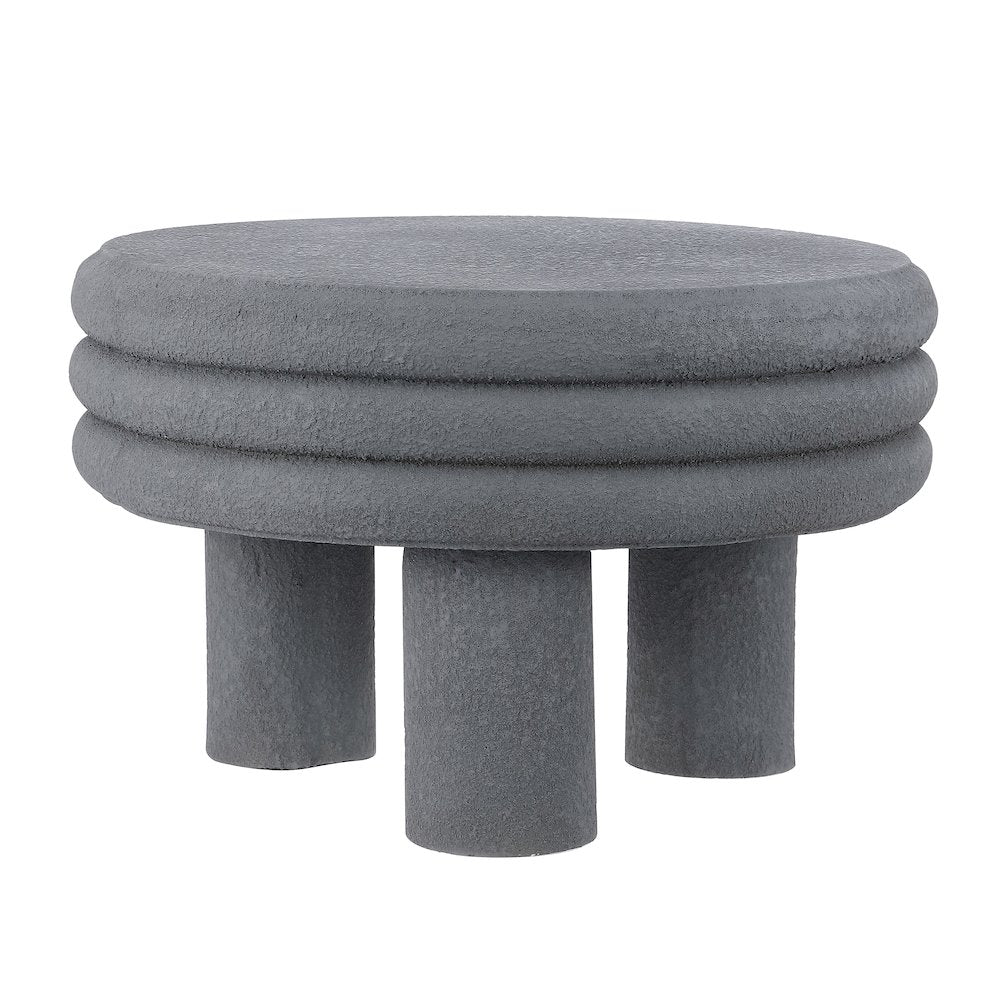 Rashida 13.5" Modern Round Polyresin Indoor Outdoor Accent Coffee Table