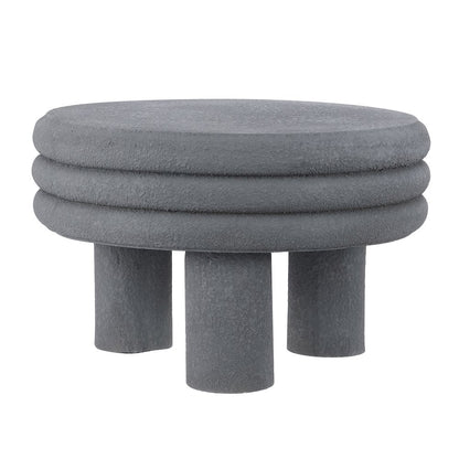 Rashida 13.5" Modern Round Polyresin Indoor Outdoor Accent Coffee Table