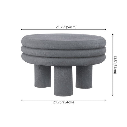 Rashida 13.5" Modern Round Polyresin Indoor Outdoor Accent Coffee Table