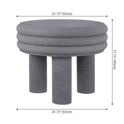 Rashida 18" Modern Round Polyresin Indoor Outdoor Accent Coffee Table