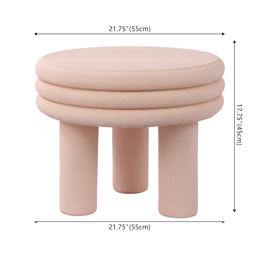 Rashida 18" Modern Round Polyresin Indoor Outdoor Accent Coffee Table