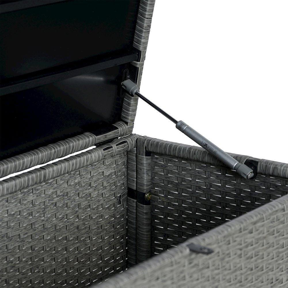 Nino Modern Minimalist Outdoor Faux Wicker Deck And Patio Storage Box