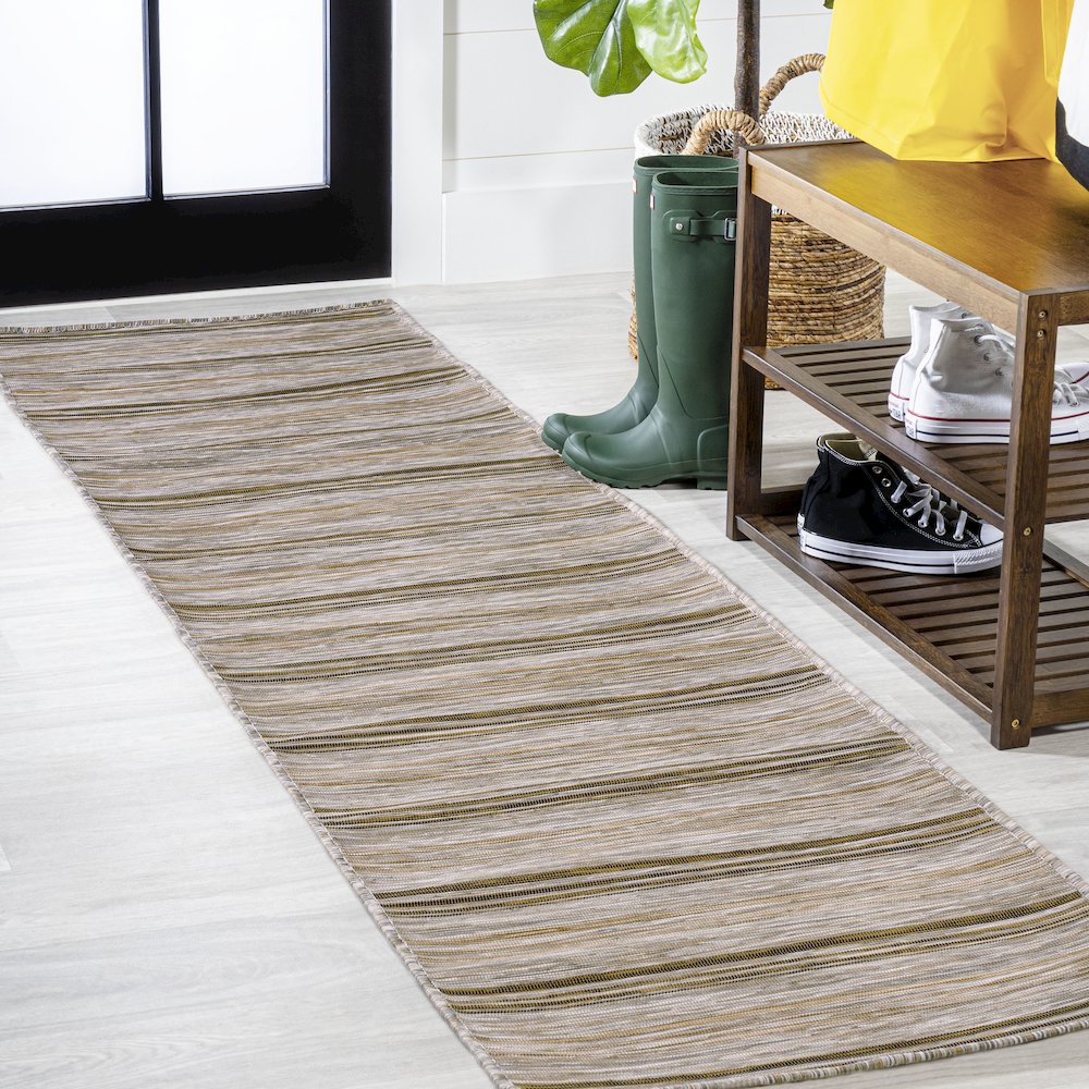 Bo Modern Farmhouse Wide Stripe Area Rug