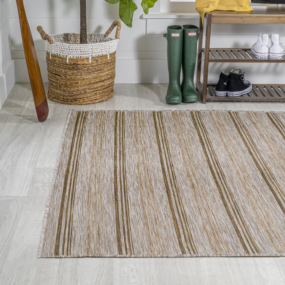 Bo Modern Farmhouse Wide Stripe Area Rug