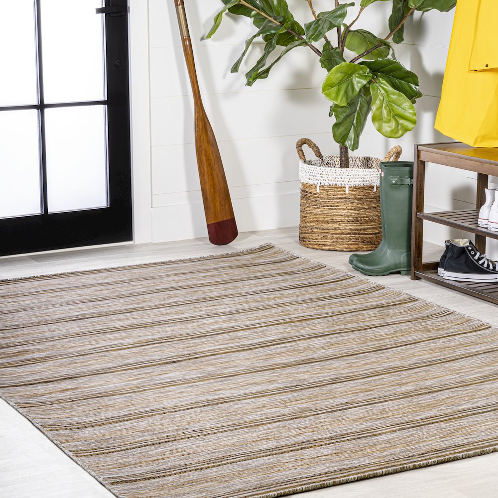 Bo Modern Farmhouse Wide Stripe Area Rug