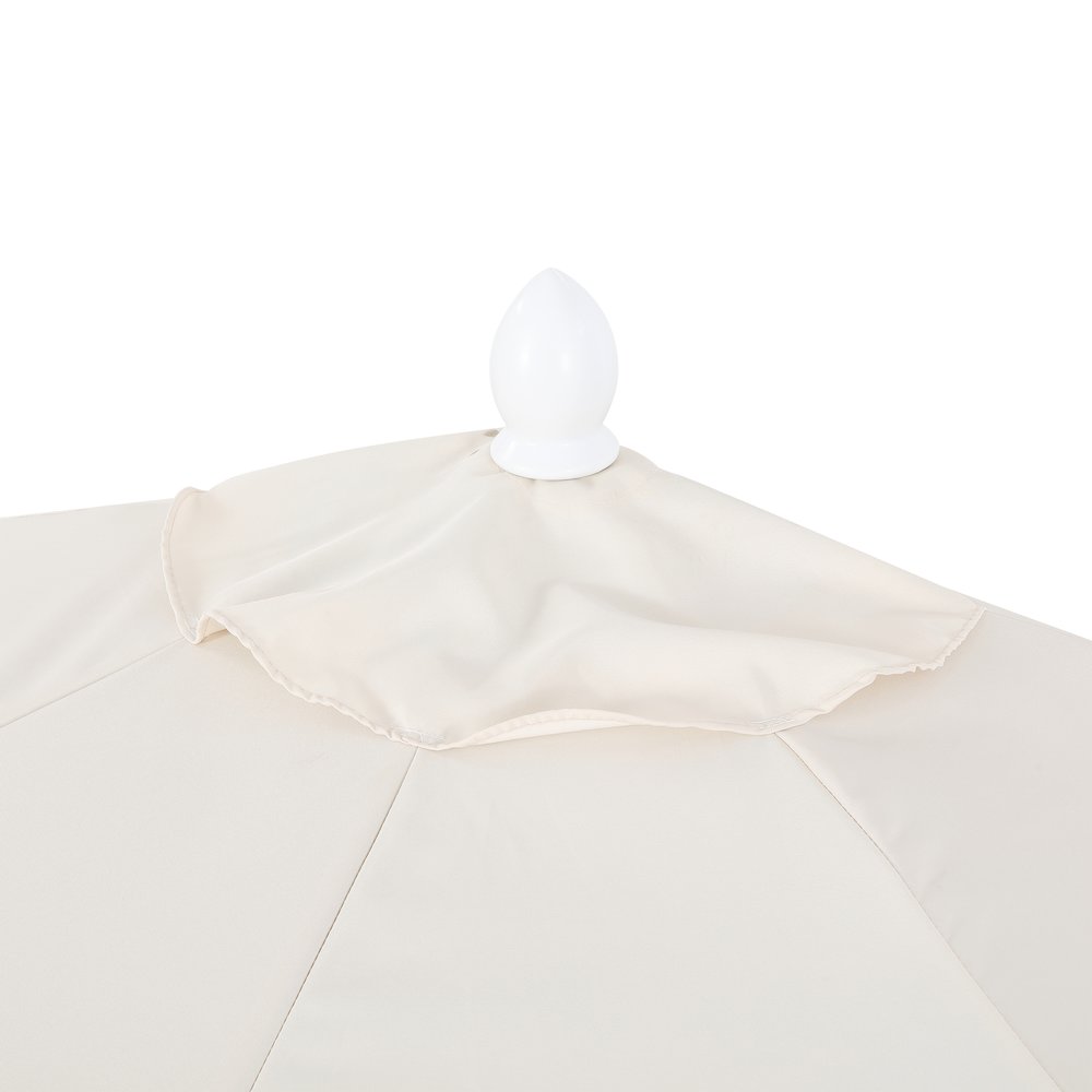Terrace 9 ft. Coastal Scalloped Space-Saving Balcony Half Patio Umbrella with