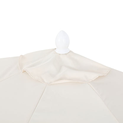 Terrace 9 ft. Coastal Scalloped Space-Saving Balcony Half Patio Umbrella with